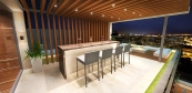 Rooof terrace with bar and sauna