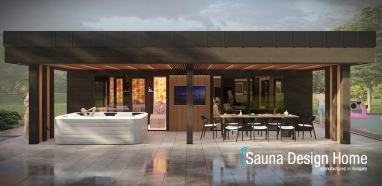 outdoor sauna house terrace