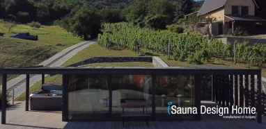 Outdoor wellness sauna house