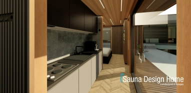 Wellness Cabin Kitchen