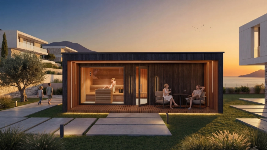 sauna house for private use