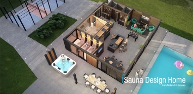 sauna house interior layout