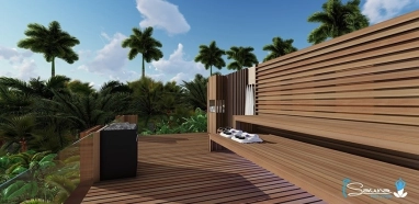 Sauna and yoga